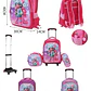 COMBO DE 3PZ MOCHILA +LONCHERA +LAPICERA CON CARRITO Y LUZ LED  PARA PRIMARIAMOD#BY-10, 11, 12 - Miniatura 2