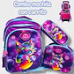 COMBO DE 3PZ MOCHILA +LONCHERA +LAPICERA CON CARRITO Y LUZ LED  PARA PRIMARIAMOD#BY-10, 11, 12 - Miniatura 13