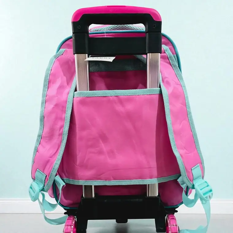 COMBO DE 3PZ MOCHILA +LONCHERA +LAPICERA CON CARRITO Y LUZ LED  PARA PRIMARIAMOD#BY-10, 11, 12 17