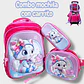 COMBO DE 3PZ MOCHILA +LONCHERA +LAPICERA CON CARRITO Y LUZ LED  PARA PRIMARIAMOD#BY-10, 11, 12 - Miniatura 20
