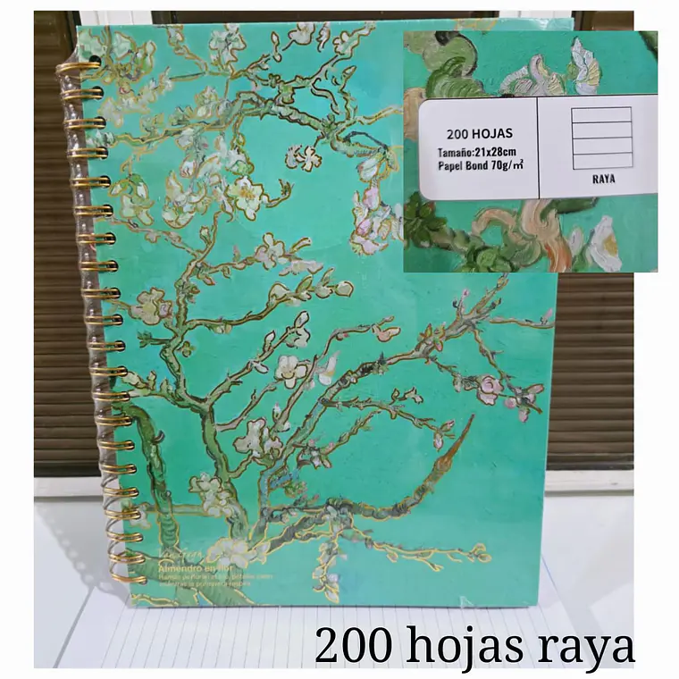 RAYA -LIBRETA PROFESIONAL VANGOGH PREMIUM 200 HOJAS RAYA ,PASTA DURA MOD # YC007156 5