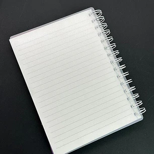  RAYA -LIBRETA CHICA RAYAS PASTA TRANSPARENTE CON 100 HOJAS  MOD#TK-0127BJ