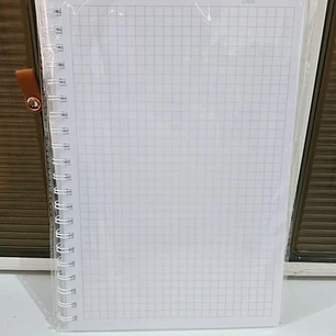 (CUADRO)LIBRETA PROFESIONAL PASTA TRANSPARENTE CON 100 HOJAS  MOD#TK-0121BJ
