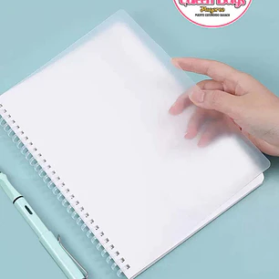 (RAYAS)LIBRETA PROFESIONAL PASTA TRANSPARENTE CON 100 HOJAS  MOD#TK-0118BJ