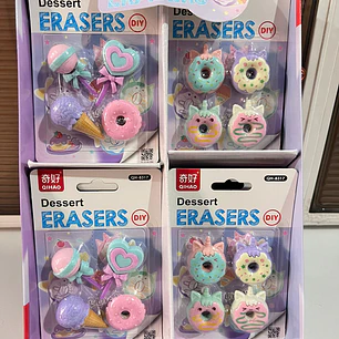 SET DE GOMAS/FIGURITAS VARIOS MODELOS (ÑIÑA) (incluye entre 3 a 4 gomitas)