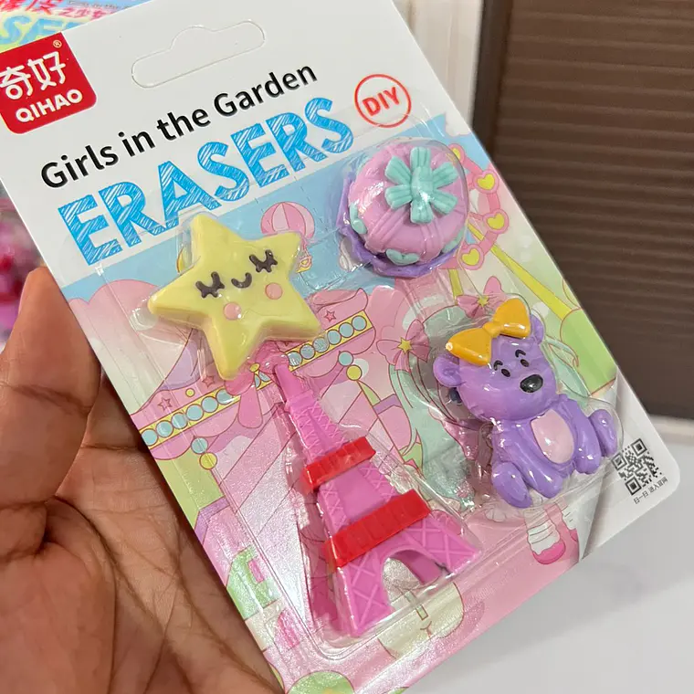 SET DE GOMAS/FIGURITAS VARIOS MODELOS (ÑIÑA) (incluye entre 3 a 4 gomitas) 7