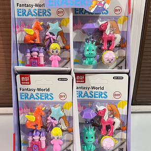 SET DE GOMAS/FIGURITAS VARIOS MODELOS (ÑIÑA) (incluye entre 3 a 4 gomitas)