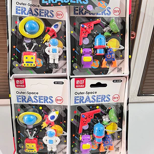 SET DE GOMAS/FIGURITAS VARIOS MODELOS (NIÑO) (incluye entre 3 a 5 gomitas)