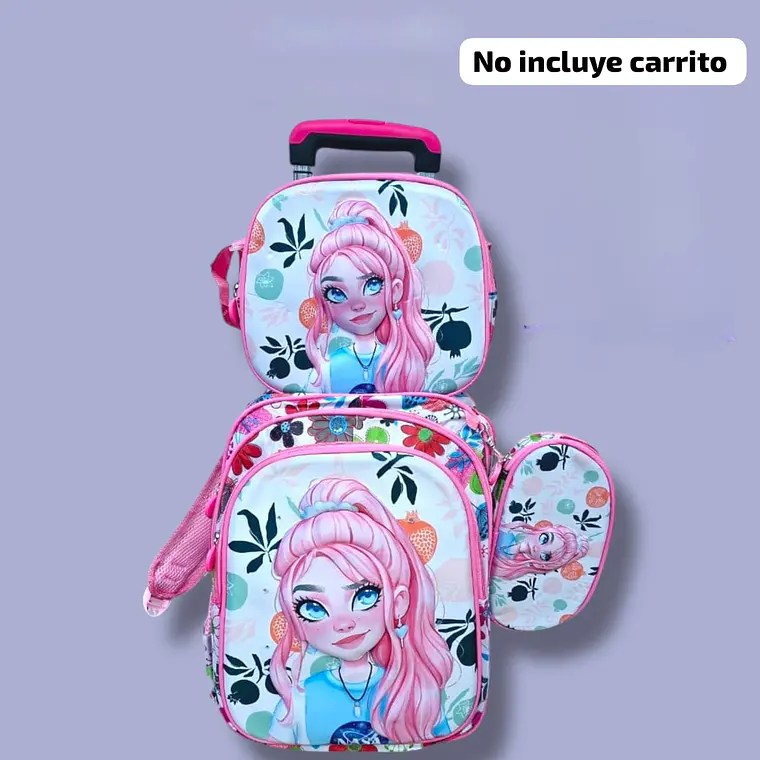 COMBO 3PZ MOCHILA+LONCHERA+LAPICERA/SIN CARRITO MOD# BY-10,11,12 3