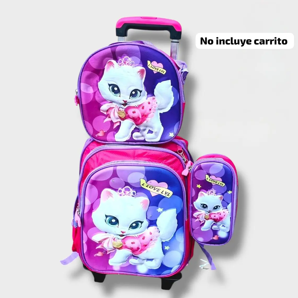 COMBO 3PZ MOCHILA+LONCHERA+LAPICERA/SIN CARRITO MOD# BY-10,11,12 10