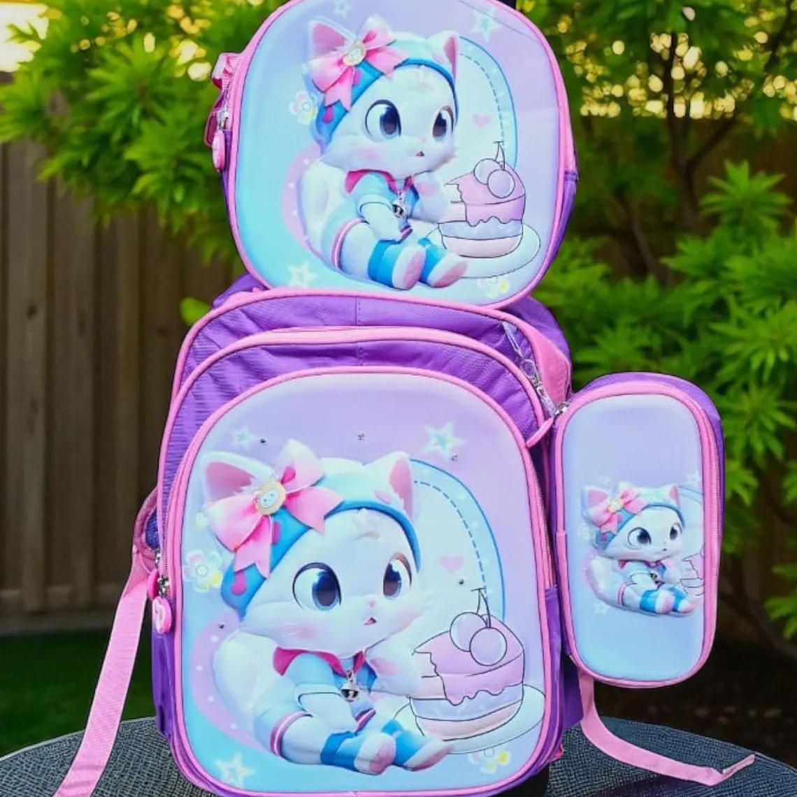 COMBO 3PZ MOCHILA+LONCHERA+LAPICERA/SIN CARRITO MOD# BY-10,11,12 14