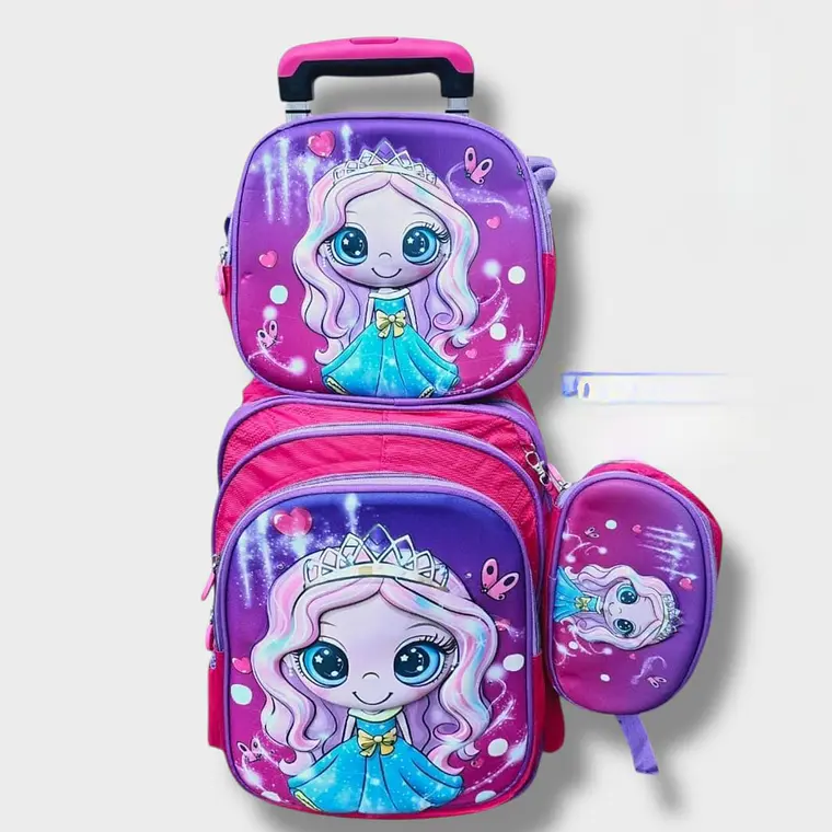 COMBO 3PZ MOCHILA+LONCHERA+LAPICERA/SIN CARRITO MOD# BY-10,11,12 16