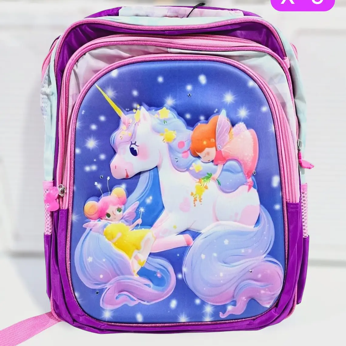 🩷COMBO DE 3PZ MOCHILA/LONCHERA/LAPICERA PARA PRIMARIA NIÑA DISEÑOS VARIOS  MOD#X- COPIAR 6