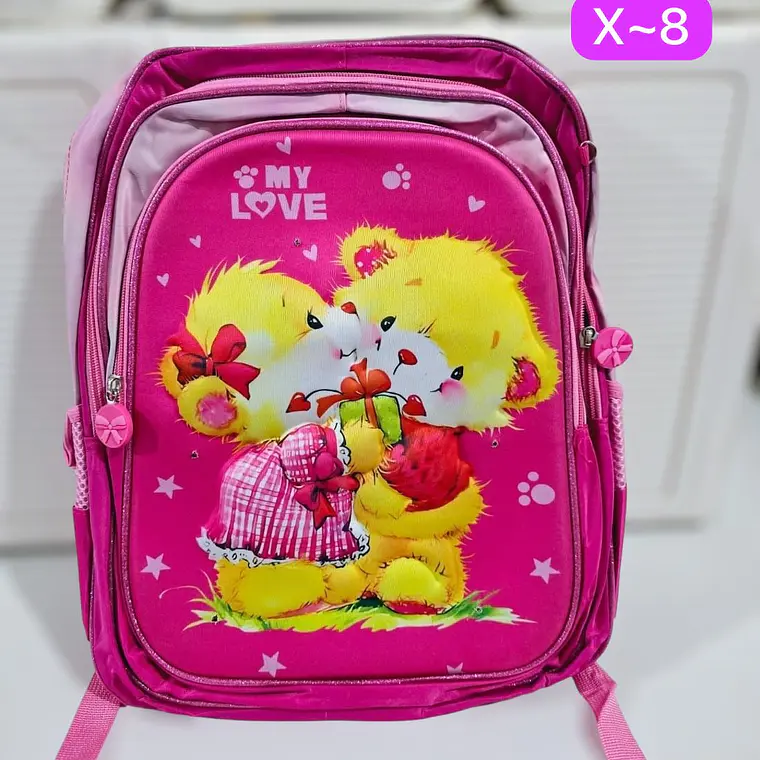 🩷COMBO DE 3PZ MOCHILA/LONCHERA/LAPICERA PARA PRIMARIA NIÑA DISEÑOS VARIOS  MOD#X- COPIAR 2