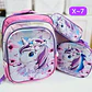 🩷COMBO DE 3PZ MOCHILA/LONCHERA/LAPICERA PARA PRIMARIA NIÑA DISEÑOS VARIOS  MOD#X- COPIAR - Miniatura 9