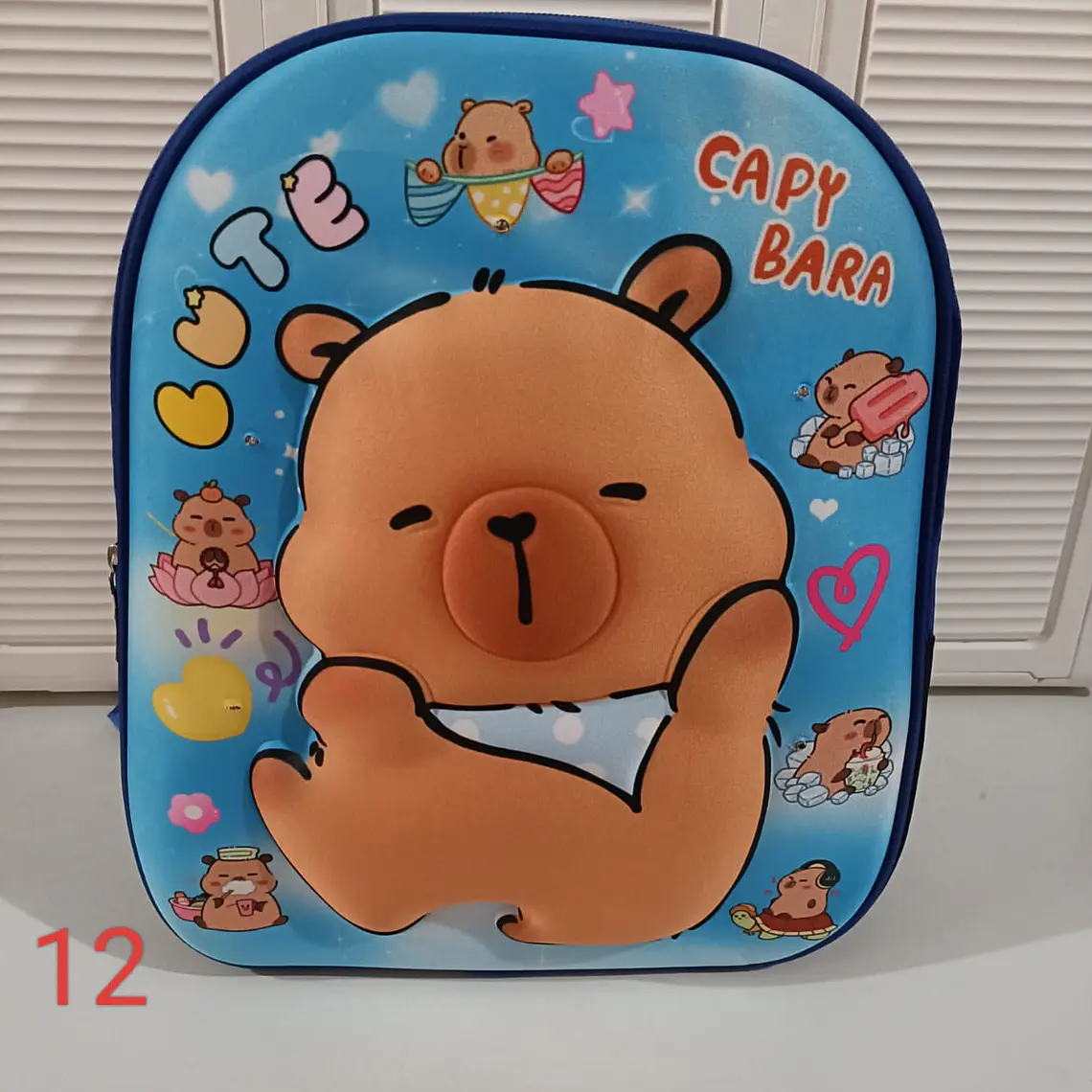 MOCHILA PREESCOLAR DISEÑO CAPYBARA CON LUZ LED MOD# 902 14