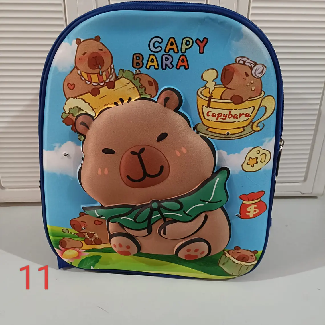 MOCHILA PREESCOLAR DISEÑO CAPYBARA CON LUZ LED MOD# 902 13