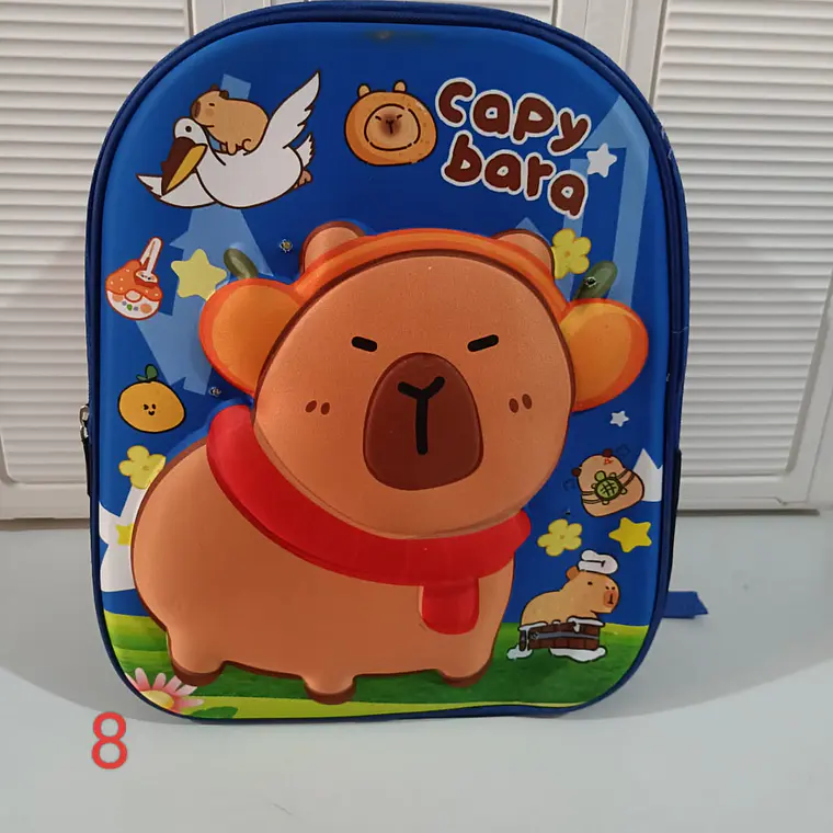 MOCHILA PREESCOLAR DISEÑO CAPYBARA CON LUZ LED MOD# 902 10