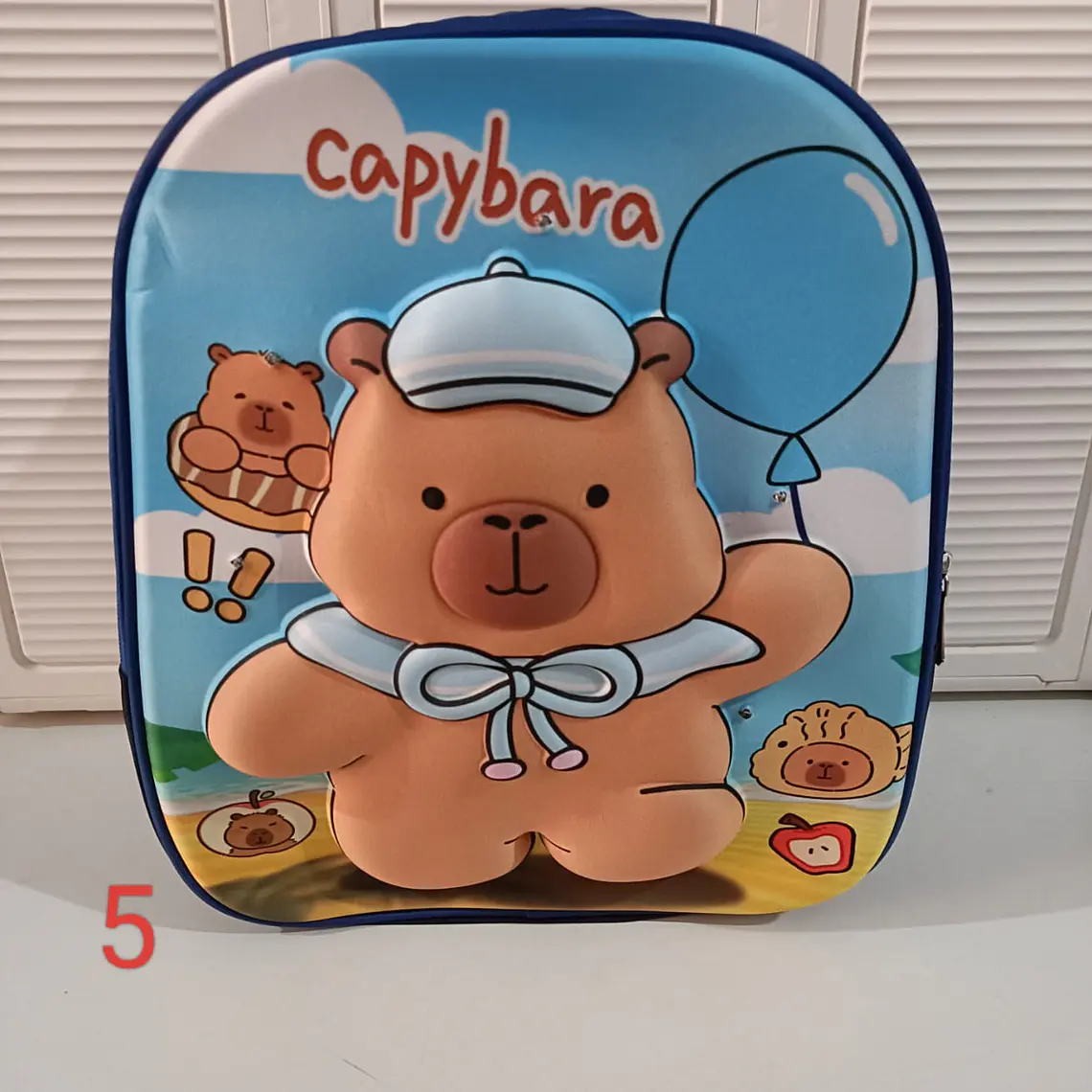 MOCHILA PREESCOLAR DISEÑO CAPYBARA CON LUZ LED MOD# 902 7