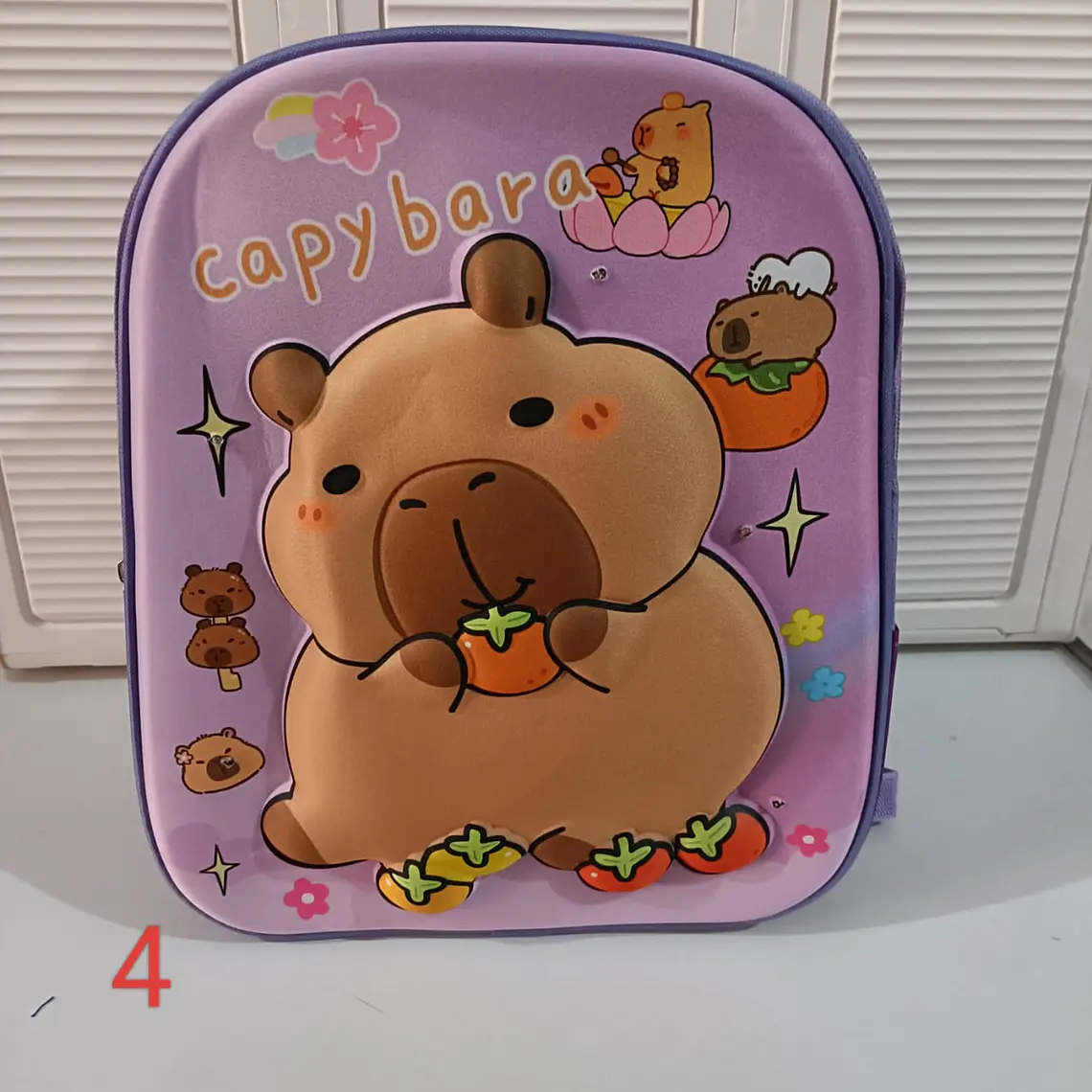 MOCHILA PREESCOLAR DISEÑO CAPYBARA CON LUZ LED MOD# 902 6