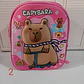 MOCHILA PREESCOLAR DISEÑO CAPYBARA CON LUZ LED MOD# 902 - Miniatura 4