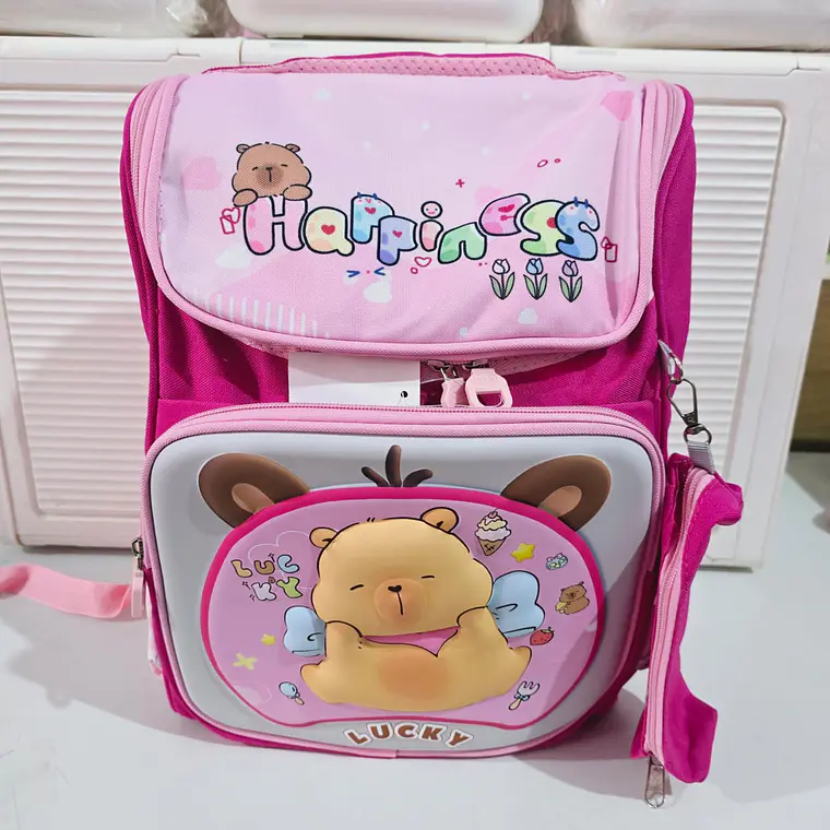 MOCHILA CON LAPICERA PARA PREESCOLAR DISEÑO CAPYBARA MOD# 280 9