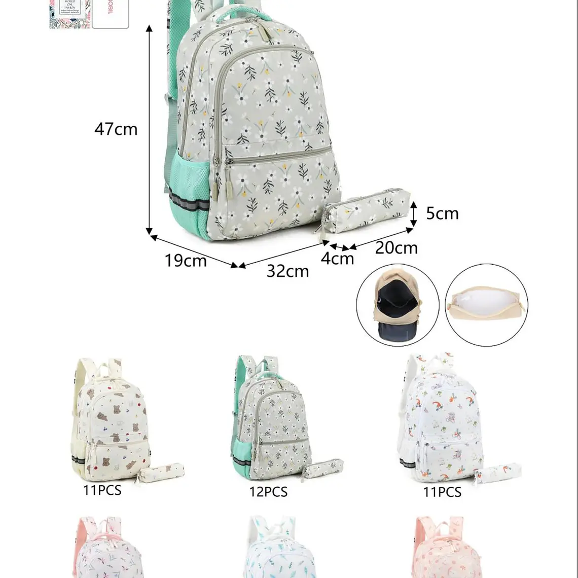 MOCHILA + LAPICERA ESCOLAR JUVENIL GRENOBIL MODELO #A10585 1