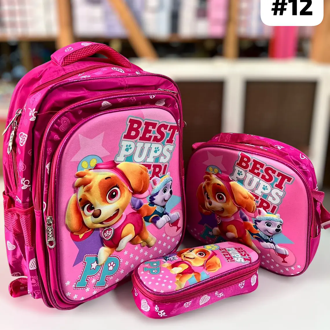 COMBO DE 3PZ MOCHILA +LONCHERA + LAPICERA PARA PRIMARIA/PERSONAJES ADAPTABLE AL CARRITO MOD# 36118 5