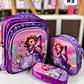 COMBO DE 3PZ MOCHILA +LONCHERA + LAPICERA PARA PRIMARIA/PERSONAJES ADAPTABLE AL CARRITO MOD# 36118 - Miniatura 6