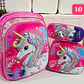 COMBO/PRIMARIA DE 3PZ MOCHILA + LONCHERA + LAPICERA PERSONAJES PARA NIÑA MOD# WM-112 - Miniatura 10