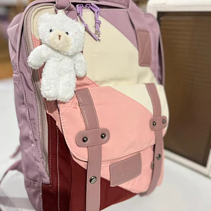 MOCHILA TIPO PAÑALERA JUVENIL CON LLAVERO OSITO MOD# BA BU DING