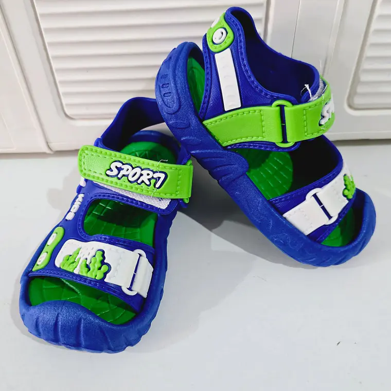 HUARACHES INFANTILES DISEÑO TIBURON TALLAS DEL 21 AL 25 (MEX.DEL 13 AL 15 MOD# 878+1🦈 5