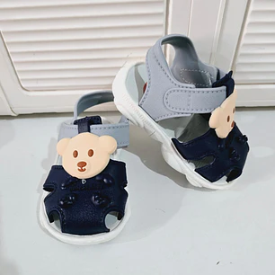 HUARACHES PARA NIÑA DISEÑO OSITO TALAS DEL 15 AL 20 (MEX. DEL 12 AL 15 MOD# 808+3