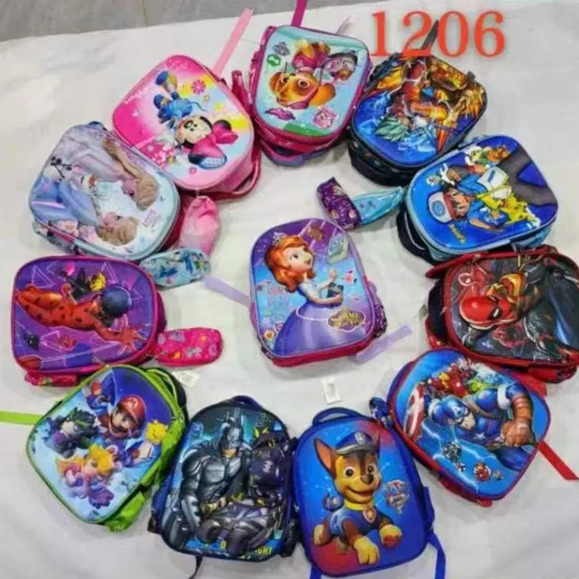 MOCHILA/PERSONAJES CON LAPICERA PARA PREESCOLAR CON LUZ LED MOD# 1206 1