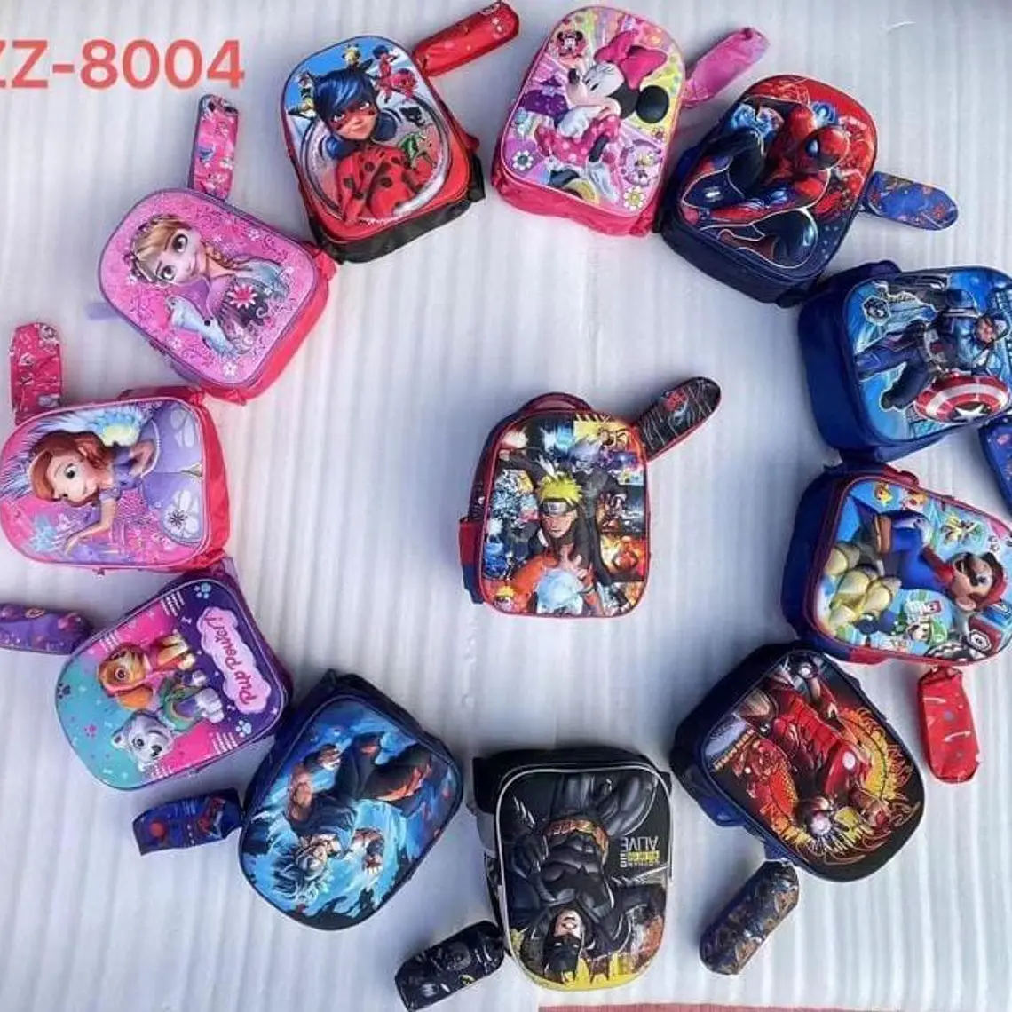 MOCHILA/PERSONAJES CON LAPICERA PARA PREESCOLAR CON LUZ LED MOD# 8004 1