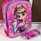 MOCHILA/PERSONAJES CON LAPICERA PARA PREESCOLAR CON LUZ LED MOD# 8004 - Miniatura 8