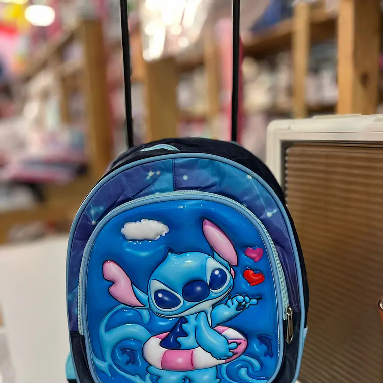 MOCHILA PARA PREESCOLAR CON CARRITO VARIOS PERSONAJES 2