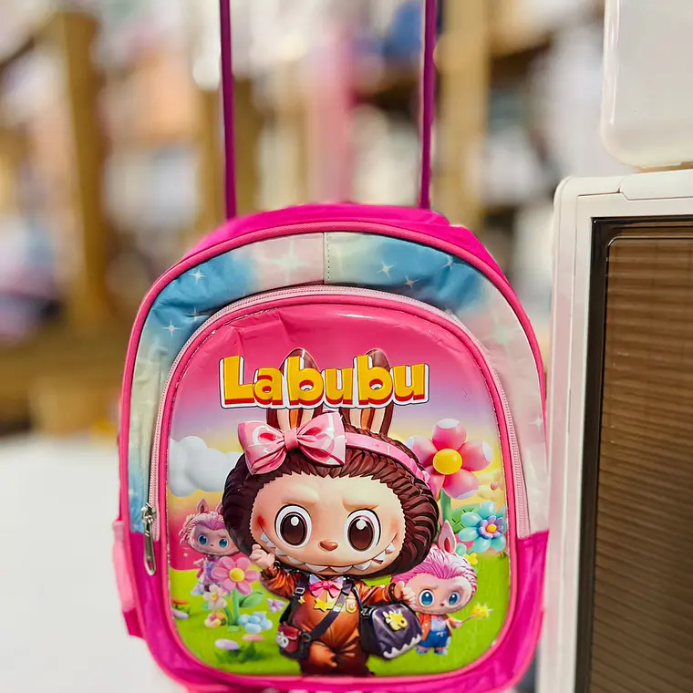 MOCHILA PARA PREESCOLAR CON CARRITO VARIOS PERSONAJES 6