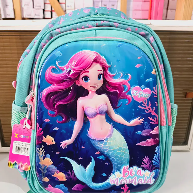 MOCHILA ORIGINAL X-GEAR DISEÑO SIRENITA (PRIMARIA)MOD# XIN-001 5