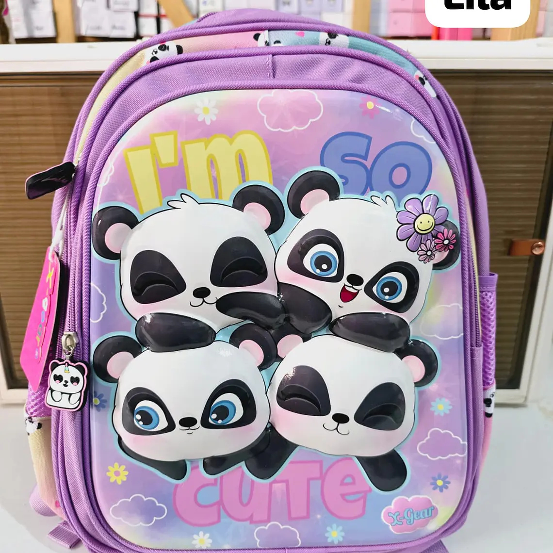 MOCHILA ORIGINAL X-GEAR DISEÑO PANDITA (PRIMARIA) MOD# XIN-006 1
