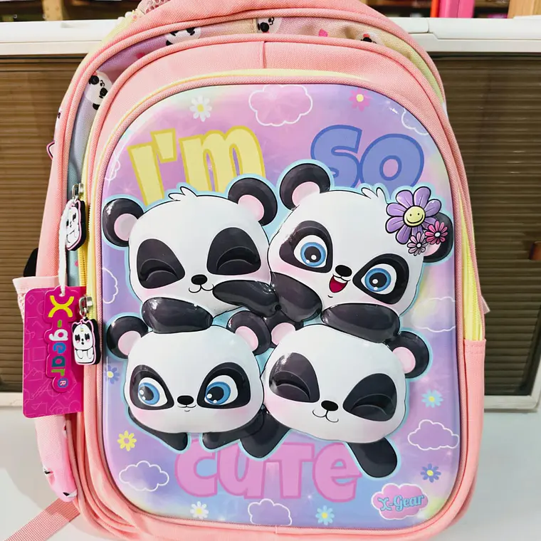 MOCHILA ORIGINAL X-GEAR DISEÑO PANDITA (PRIMARIA) MOD# XIN-006 2