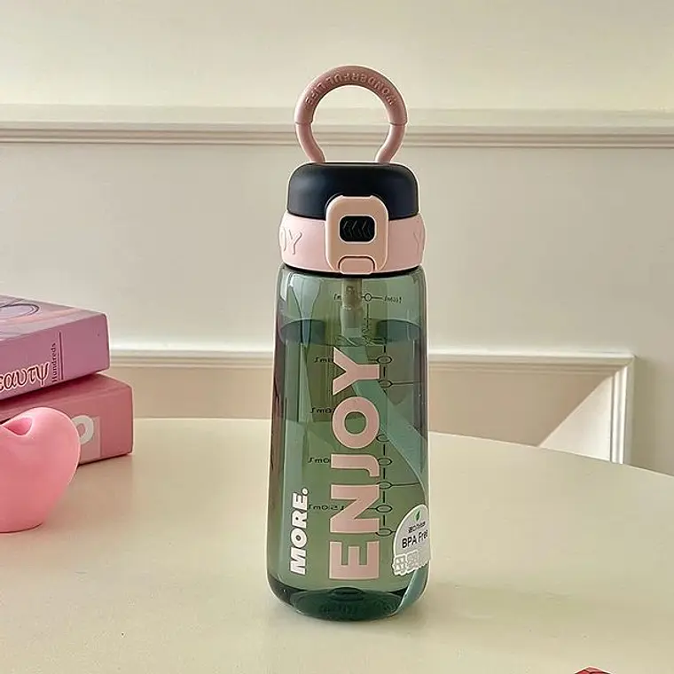 BOTE TRANSPARENTE PARA AGUA CON ASITA DE 680ML (MORE ENJOY) MOD# SL7179 5