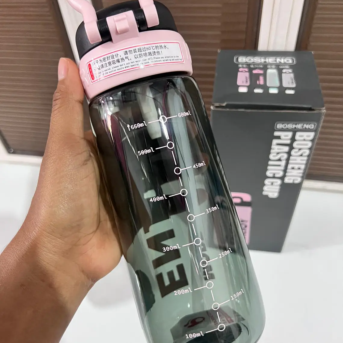 BOTE TRANSPARENTE PARA AGUA CON ASITA DE 680ML (MORE ENJOY) MOD# SL7179 8