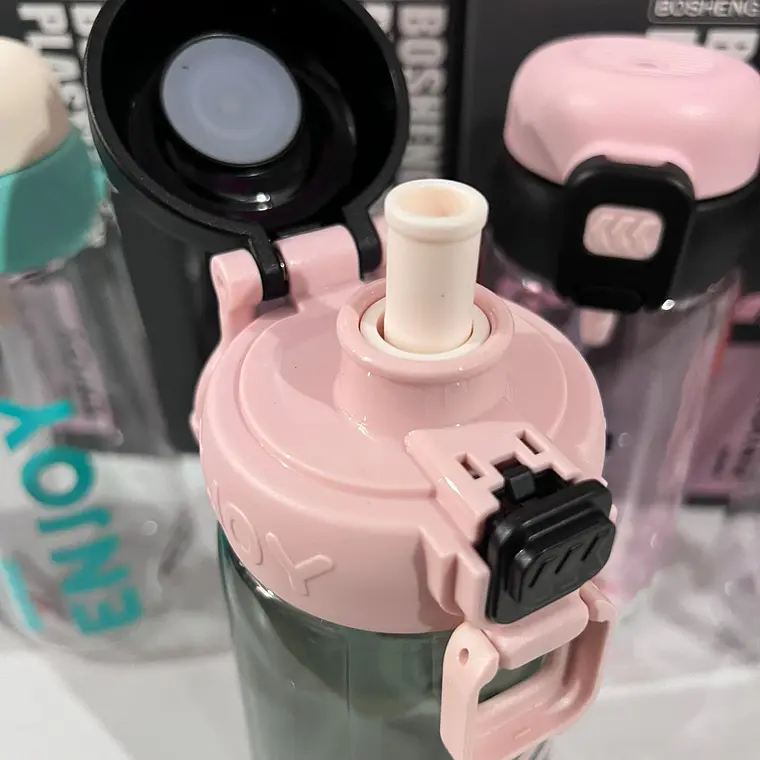 BOTE TRANSPARENTE PARA AGUA CON ASITA DE 680ML (MORE ENJOY) MOD# SL7179 11