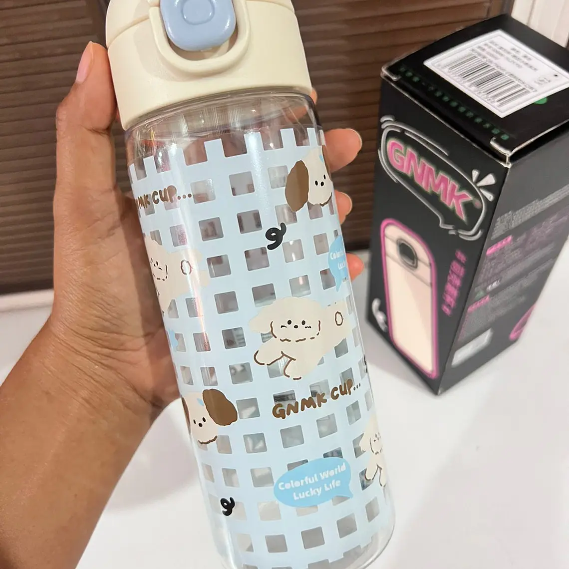 BOTE PARA AGUA  ANIMALITOS DE 500 ML (TRANSPARENTE GNMK) CON CAJIA MOD# GNMK-SL25702 6