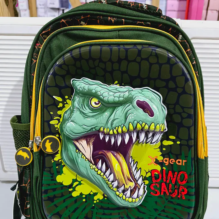 MOCHILA ORIGINAL DE PRIMARIA DINOSAURIO MODELO #XGE-6598 4
