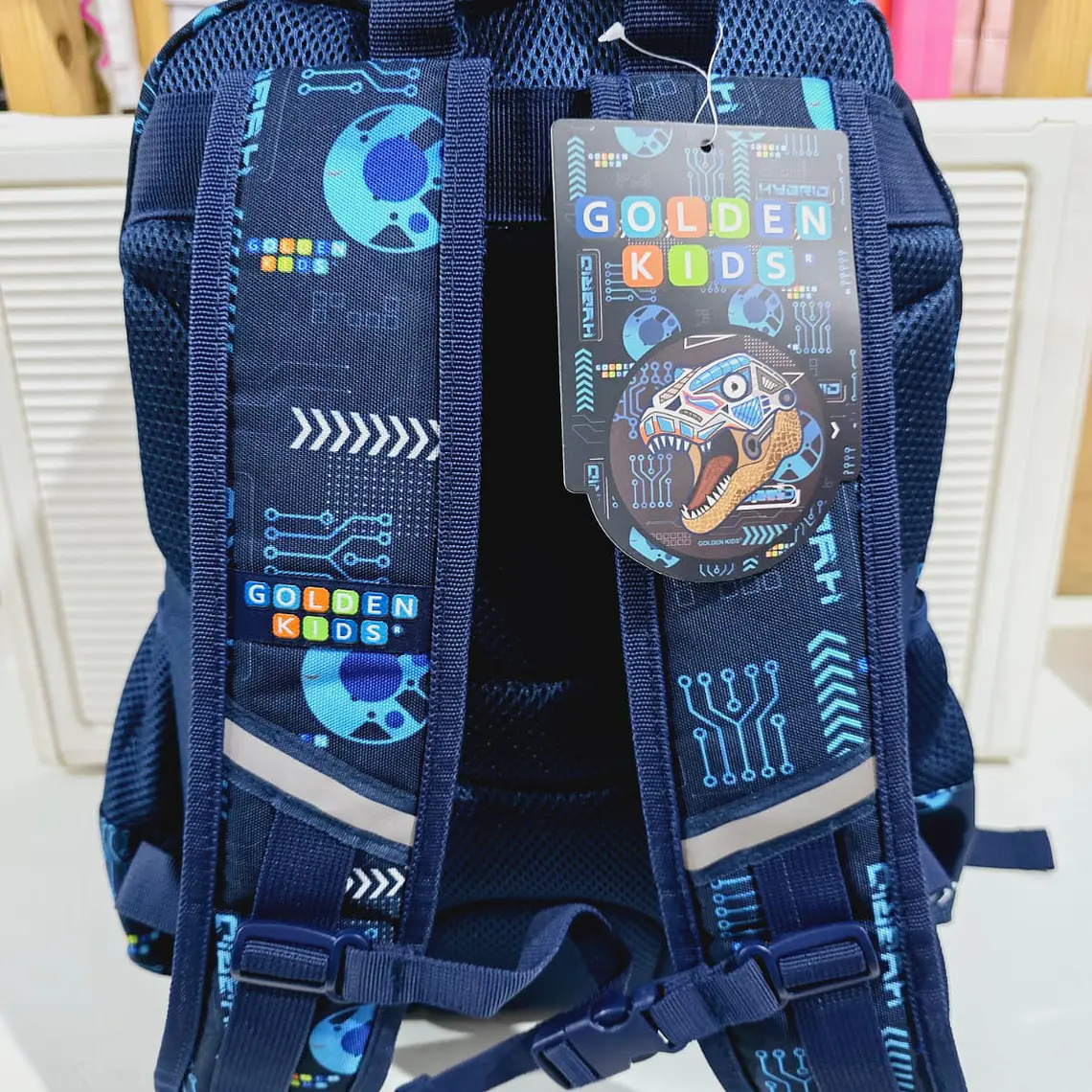 MOCHILA CON LUZ ORIGINAL GOLDEN DISEÑO DINOSAURIO (PRIMARIA)MOD# GF1672 4