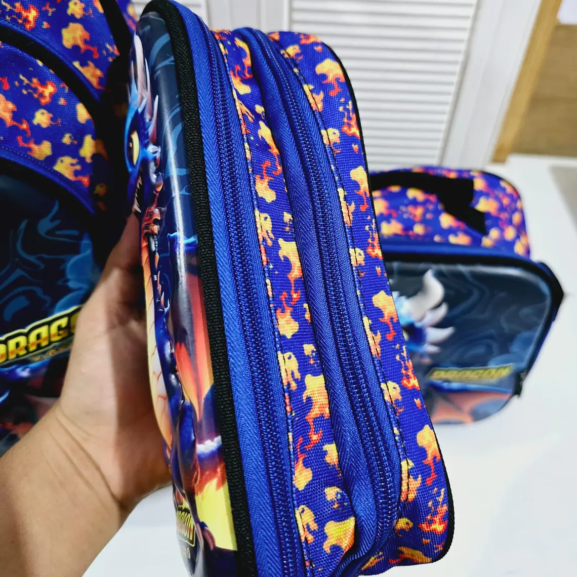 COMBO DE MOCHILA + LONCHERA + LAPICERA   ORIGINAL X-GEAR DRAGÓN (PRIMARIA)MOD# WLX1006  8