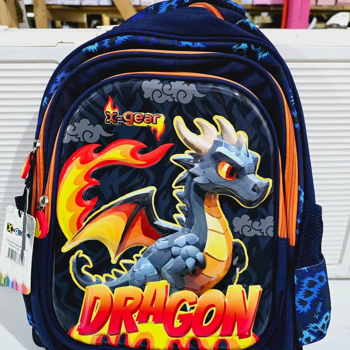 MOCHILA ORIGINAL X-GEAR DISEÑO DRAGÓN (PRIMARIA) MOD# XIN-0010 1