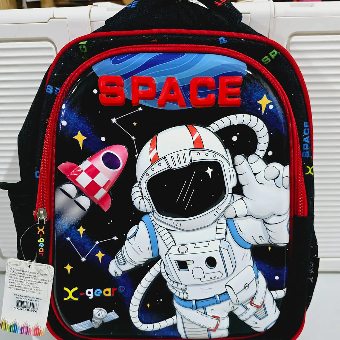 MOCHILA ORIGINAL X-GEAR ASTRONAUTA SPACE (PRIMARIA) MOD# XGE-6491 1